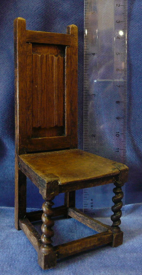 Tudor Chair - Linen fold back, no arms
